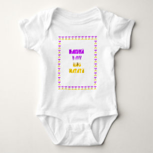 Lovely Purple and Yellow Hakuna Matata Baby Kids G Bodysuit