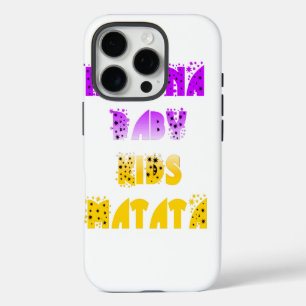 Lovely Purple and Yellow Hakuna Matata Baby Kids G iPhone 16 Pro Case