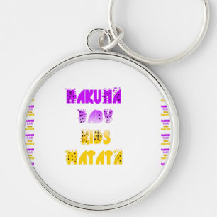 Lovely Purple and Yellow Hakuna Matata Baby Kids G Key Ring