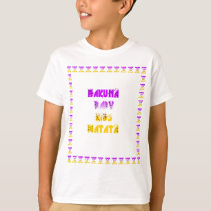Lovely Purple and Yellow Hakuna Matata Baby Kids  T-Shirt