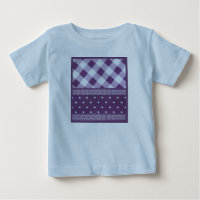 Lovely Purple chequered Damask Seamless Pattern