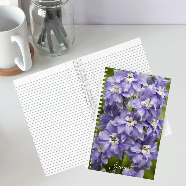Lovely Purple Delphinium Floral Notebook (In Situ)