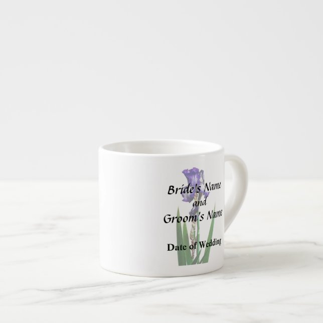 Lovely Purple Iris Espresso Cup (Front Right)