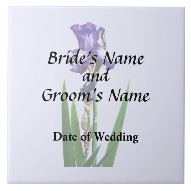 Lovely Purple Iris Tile (Front)