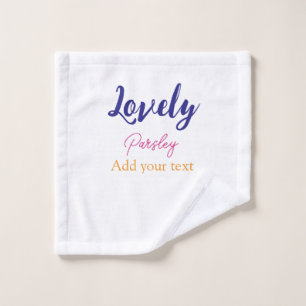 lovely purple pink orange name date lgbtq gay june wash cloth