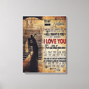 Lovely Quotes To My Husband Husband Present Canvas Print