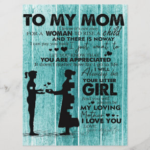 Lovely Quotes To My Mum   Gift For Mother Menu