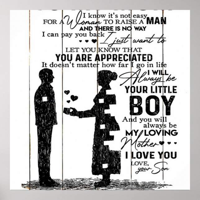 Lovely Quotes To My Mum, To My Mum Letter, Poster (Front)