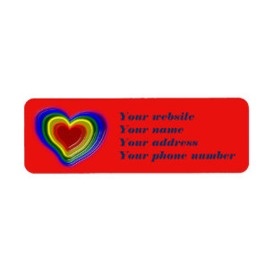 lovely rainbow heart,personalised
