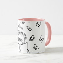 Lovely Reader Pink Coffee Mug