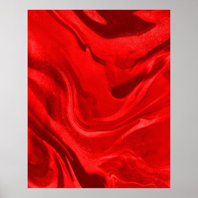 Lovely Red Aesthetic Gradient  Poster (Front)