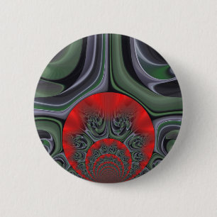 Lovely Red Aurora Art Print 6 Cm Round Badge