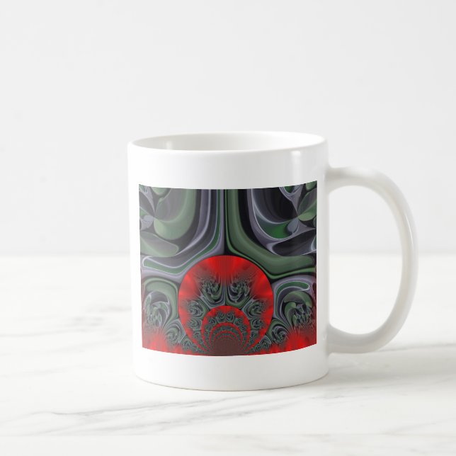 Lovely Red Aurora Art Print Coffee Mug (Right)