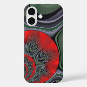 Lovely Red Aurora Art Print Customise Product iPhone 16 Case