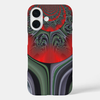 Lovely Red Aurora Art Print Customise Product iPhone 16 Case