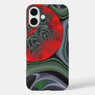Lovely Red Aurora Art Print Customise Product iPhone 16 Plus Case