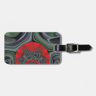 Lovely Red Aurora Art Print Luggage Tag