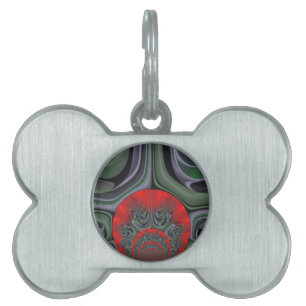 Lovely Red Aurora Art Print Pet ID Tag