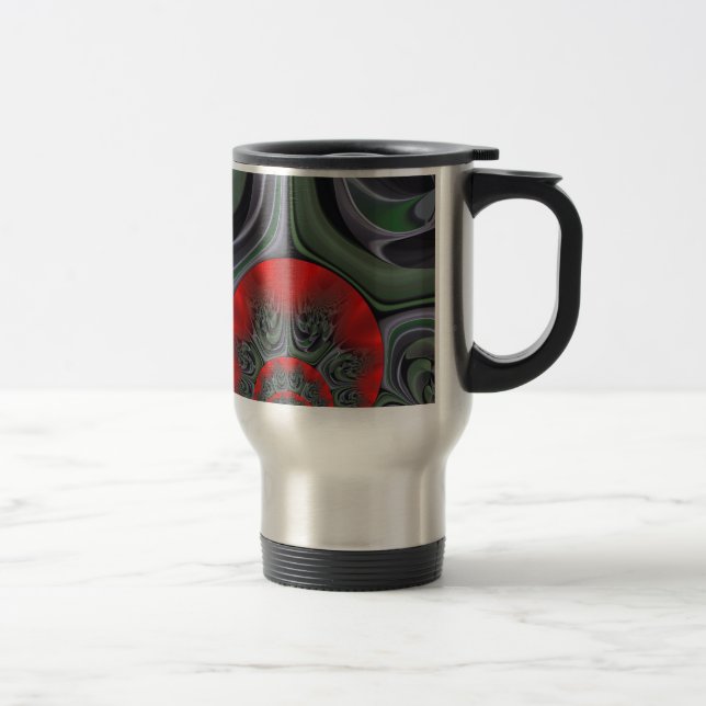 Lovely Red Aurora Art Print Travel Mug (Right)