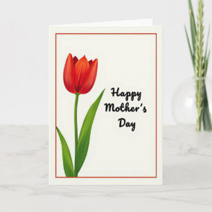 Lovely Red Blossom Day Card