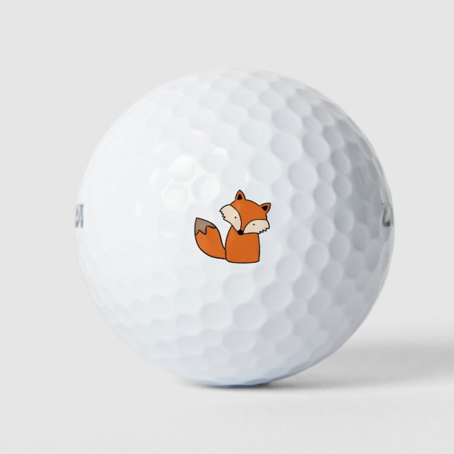 Lovely red fox golf balls (Front)