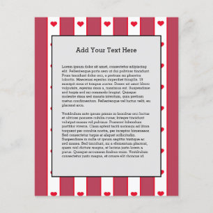 Lovely Red Hearts Valentines Day White Lines Love Flyer