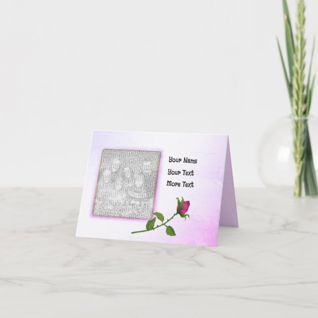 Lovely Red Rose Card (Front)