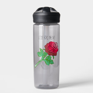 Lovely Red Rose Water Bottle