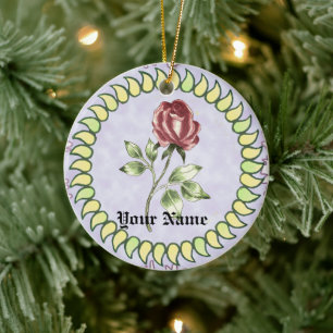 Lovely Red Rose wedding ornament