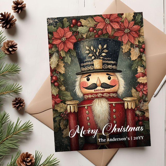 Lovely retro Christmas nutcracker card editable (Lovely retro Christmas nutcracker card editable)