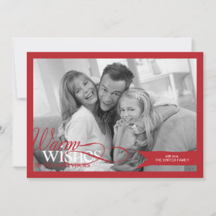 Lovely Ribbon Christmas/ Holiday Photo Card