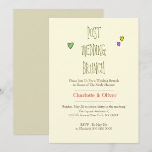 Lovely romantic hearts invitation