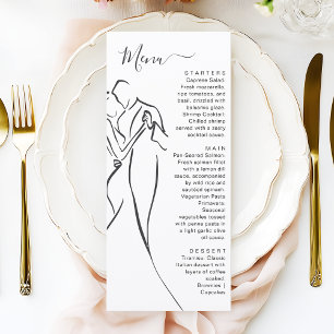 Lovely Romantic Modern Wedding Dinner Menu