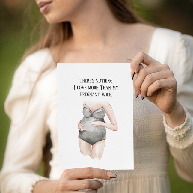 Lovely Romantic Pregnancy Wife Gift With Quote Holiday Card (Creator Uploaded)