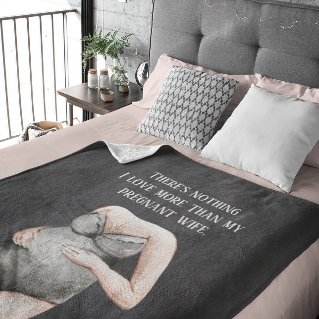 Lovely Romantic Pregnancy Wife Gift With Quote Sherpa Blanket (Creator Uploaded)