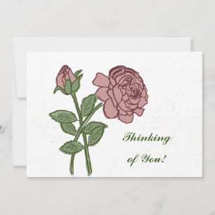 Lovely Rose Floral Pattern Thinking of You!  Invitation