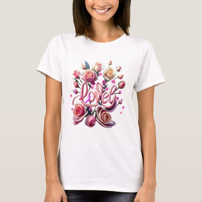 Lovely Roses  T-Shirt (Front)