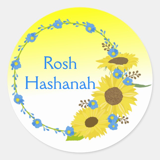 Lovely Rosh Hashanah Classic Round Sticker (Front)
