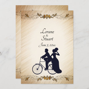 Lovely Rustic Bicycle Wedding Theme  Invitation