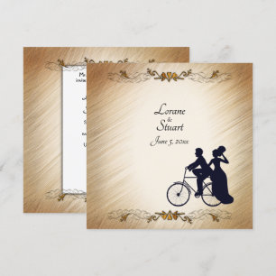 Lovely Rustic Bicycle Wedding Theme  Invitation