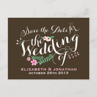 Lovely Rustic Garden Save the Date Postcard
