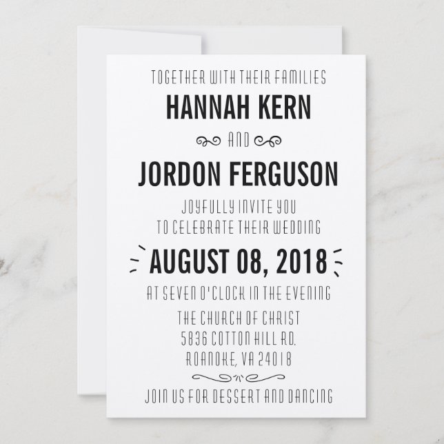 Lovely Rustic Kraft Wedding Invitation (Front)