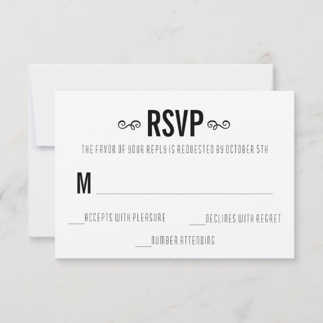 Lovely Rustic Kraft Wedding RSVP Invitation (Front)