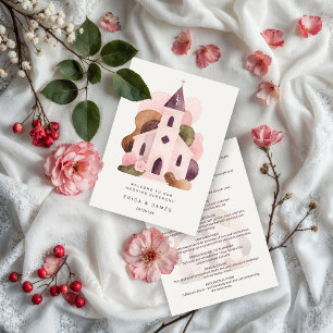 Lovely Rustic Pink Tones Church Wedding Programme