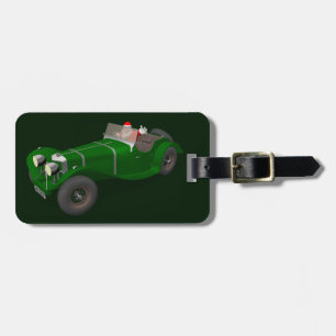 Lovely Santa Claus Jaguar SS 90 Driver Luggage Tag