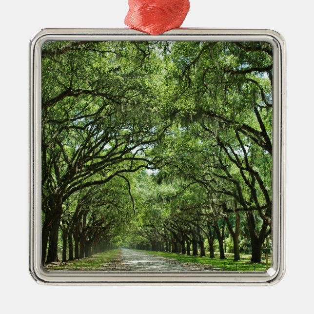 Lovely Savannah Georgia Metal Tree Decoration (Front)