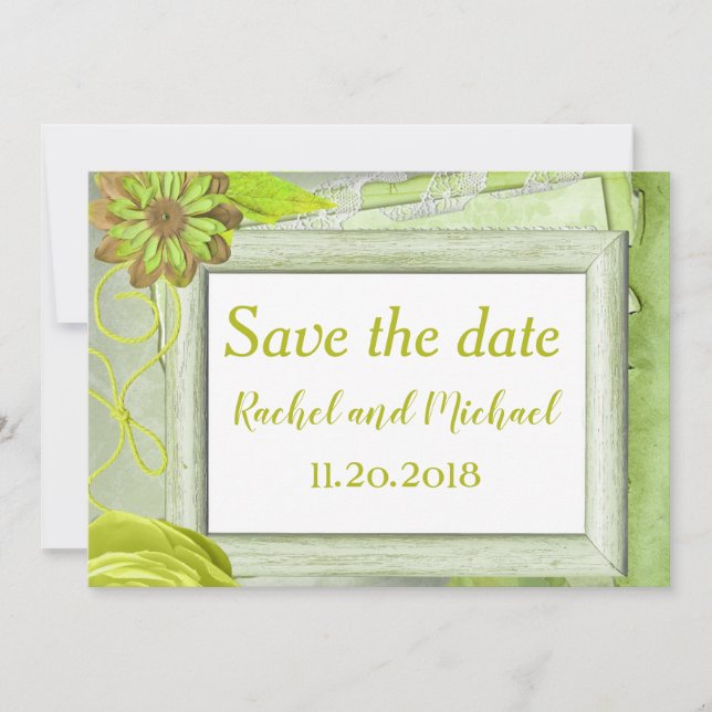 Lovely Save the Date Floral (Front)
