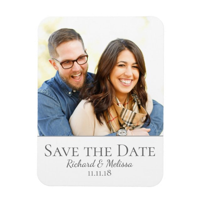 Lovely Save the Date Photo Magnet (Vertical)