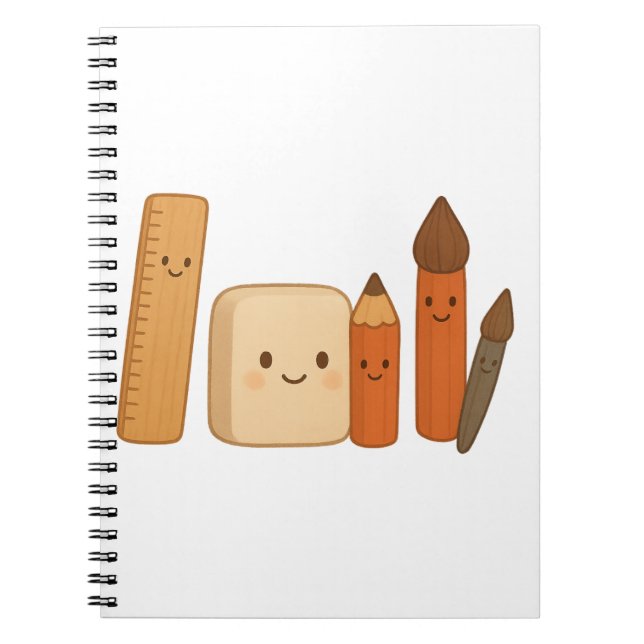 Lovely School Tools – Cute Transparent Notebook (Front)