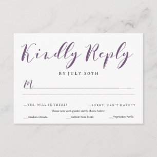 Lovely Script RSVP   WEDDINGS Card